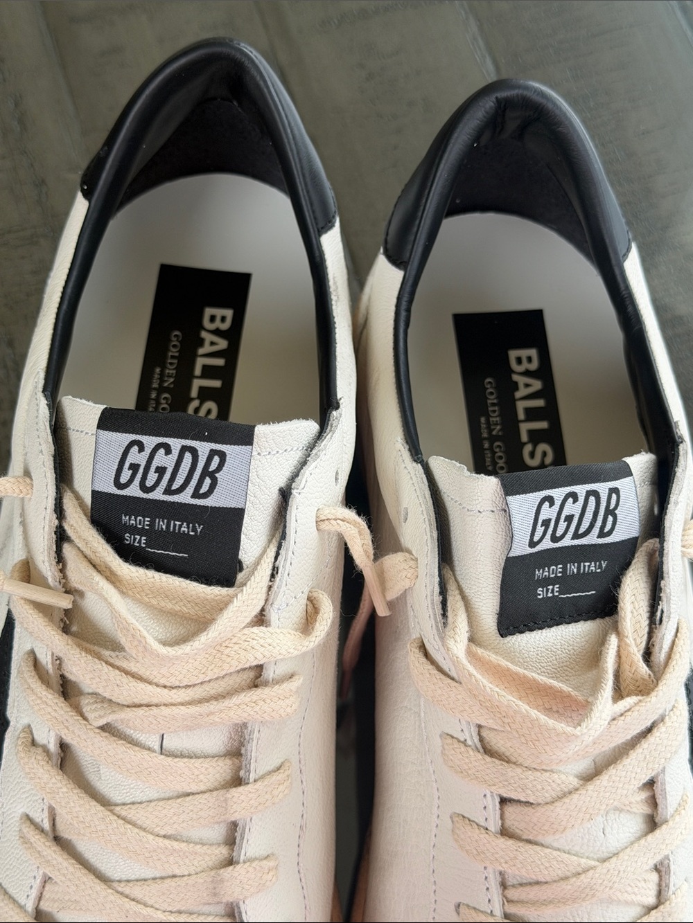 Golden Goose Mens Ball Star Sneakers White, Black & Tan EU size 47 with Dust bag - Picture 8 of 16